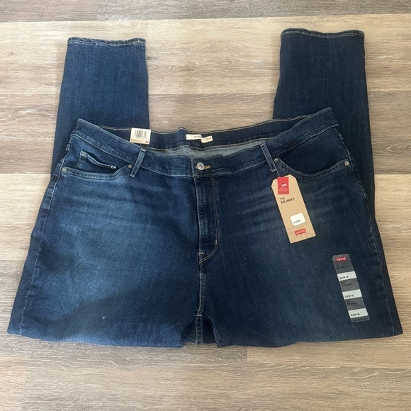 Levi’s Sculpt 711  Skinny Distressed Mid Rise Stretch Jeans Size 26W NWT - Picture 1 of 11